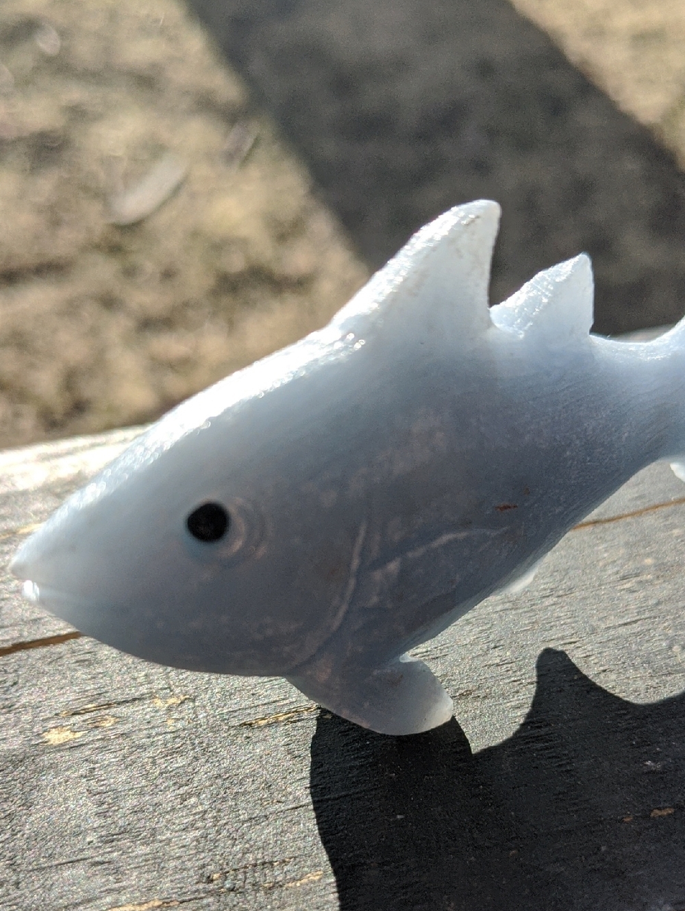 Baby Bluefin Tuna Carving - Angelite Crystal - Picture 2 of 3